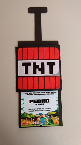 10 Convite Tnt Minecraft Deslizante