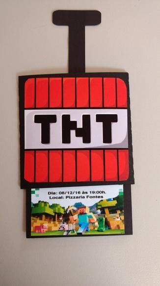 10 Convite Tnt Minecraft Deslizante
