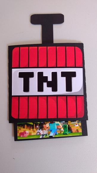 10 Convite Tnt Minecraft Deslizante