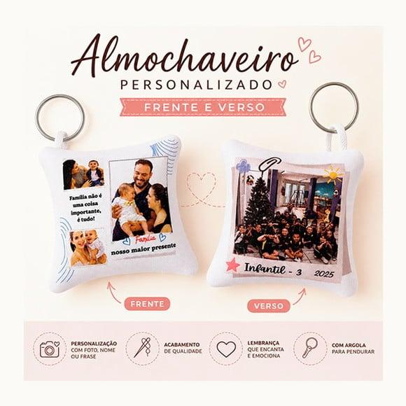 Almochaveiro Personalizado com Foto | Kit 10 Unidades