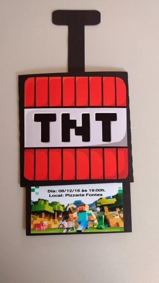 10 Convite Tnt Minecraft Deslizante