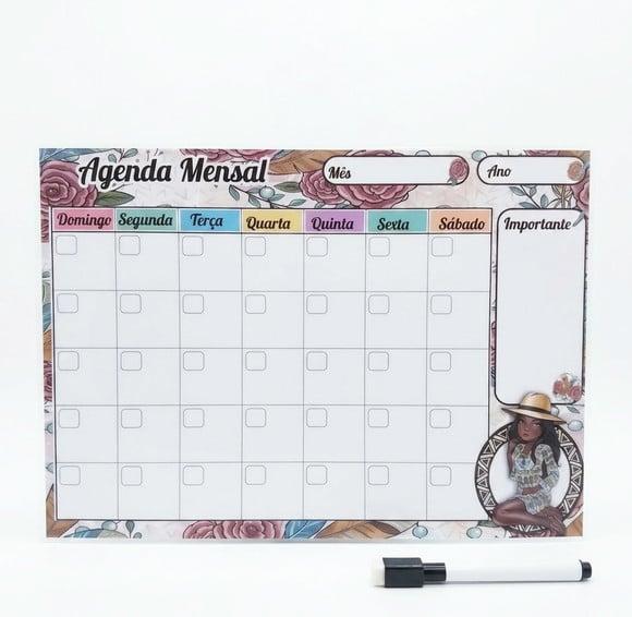 Kit 3 Planner Magnético Personalizado Geladeira 20x28