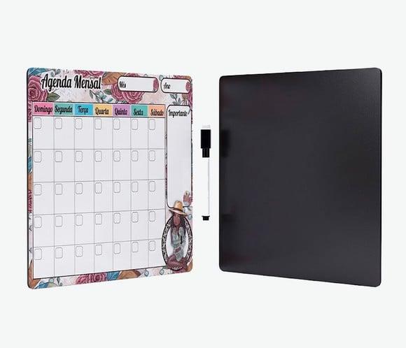 Planner Mensal Magnético Personalizado Geladeira 20x28