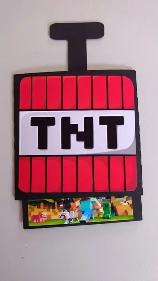 10 Convite Tnt Minecraft Deslizante
