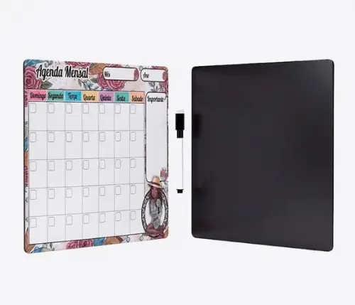 Kit 3 Planner Magnético Personalizado Geladeira 20x28
