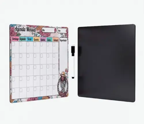 Planner Mensal Magnético Personalizado Geladeira 20x28