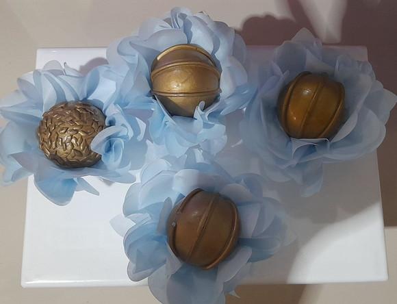 Forminhas Coração Apaixonado Azul Bebe