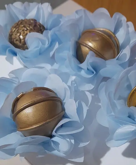Forminhas Coração Apaixonado Azul Bebe
