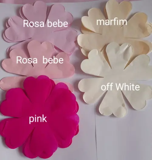 Forminhas Coração Branca e Rosa Bebê