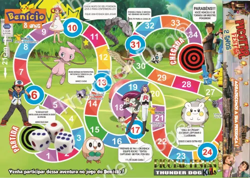 Jogo de Tabuleiro Pokemon - Dado Plástico 12mm