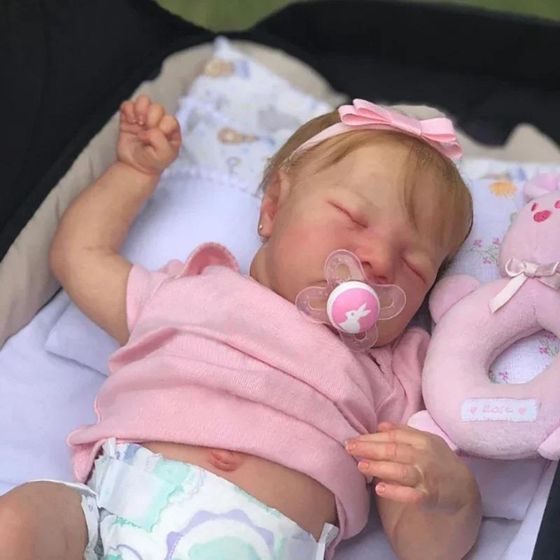 Boneca Bebê Reborn Realista Veias Visíveis Recém Nascida 47cm