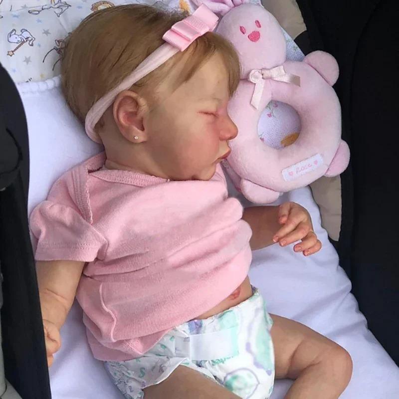 Boneca Bebê Reborn Realista Veias Visíveis Recém Nascida 47cm