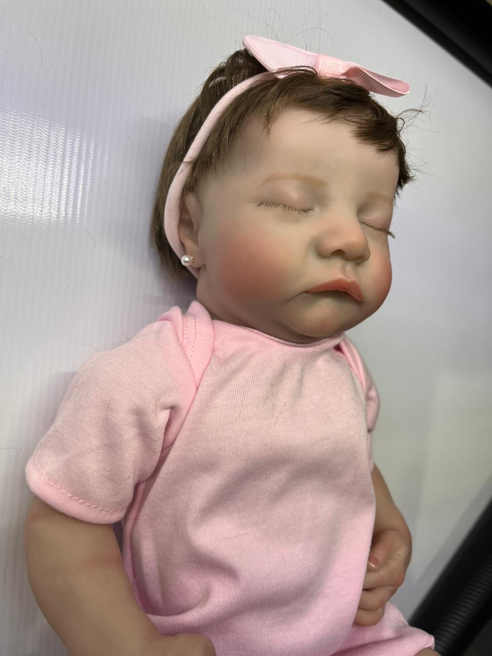 Boneca Bebê Reborn Realista Veias Visíveis Recém Nascida 47cm