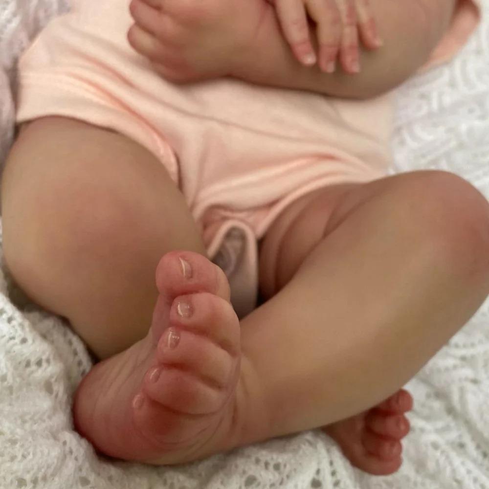 Bebê Reborn Rose Recém Nascido Realista Corpo de Vinil 50cm