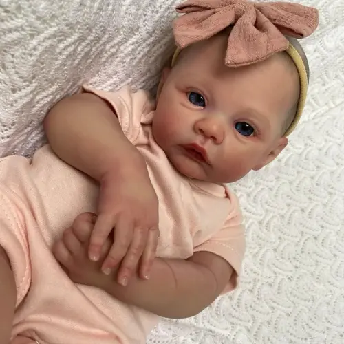 Bebê Reborn Rose Recém Nascido Realista Corpo de Vinil 50cm