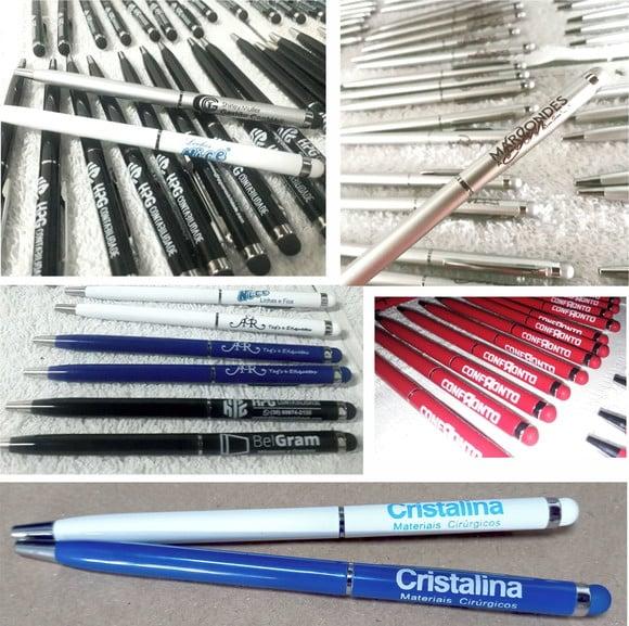 100 Canetas de Metal com Touch Personalizadas Mod Ca13546