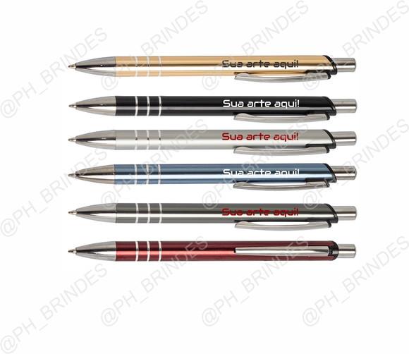 100 Canetas de Metal Personalizadas em Uma Cor Mod Ca8161