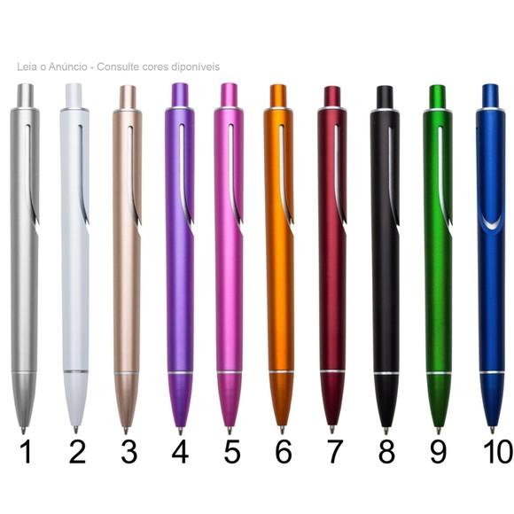 100 Canetas de Plásticas p/ Personalizar / sem Gravação
