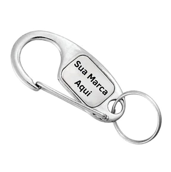 100 Chaveiros Mosquetao de Metal Personalizados Ch11