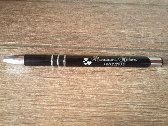 100 Canetas Personalizadas Mod Ca61 Preta