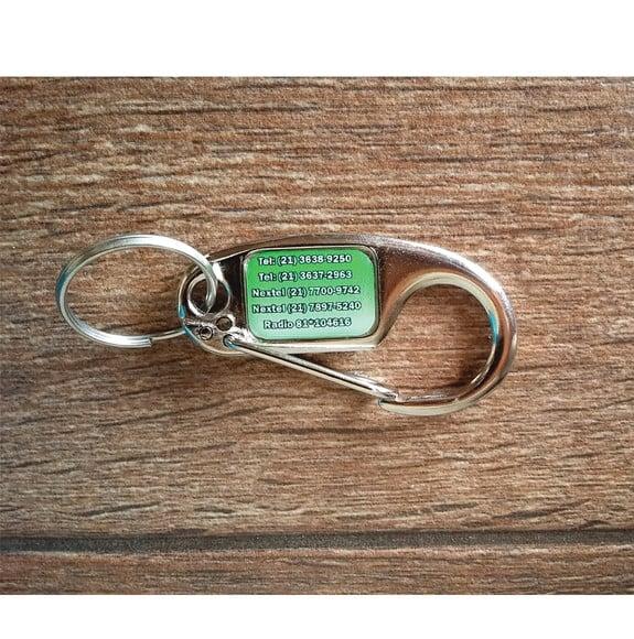 100 Chaveiros Mosquetao de Metal Personalizados Ch11