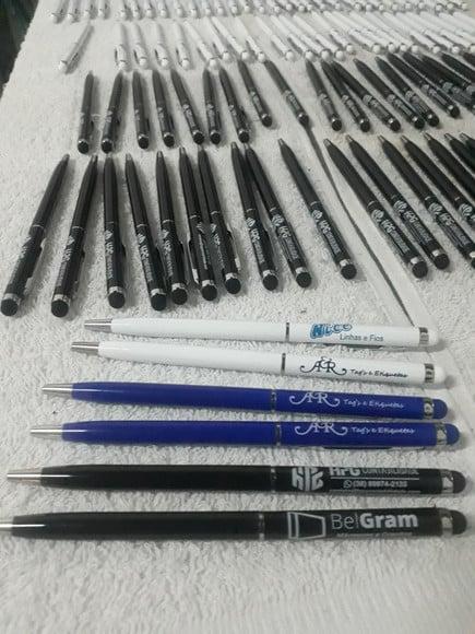 50 Canetas de Metal c/ Touch p/ Personalizar / sem Gravação