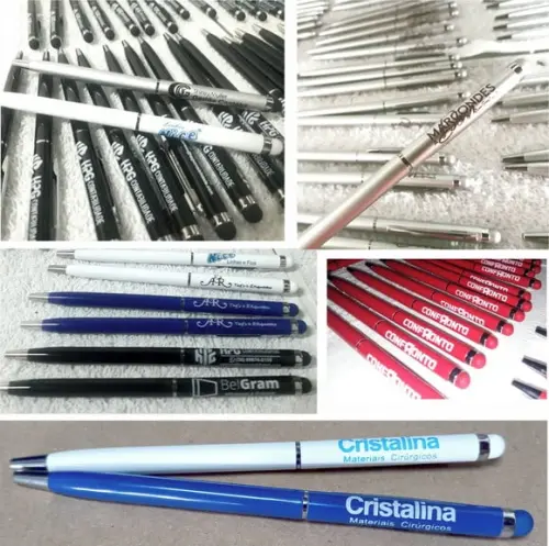 100 Canetas de Metal com Touch Personalizadas Mod Ca13546