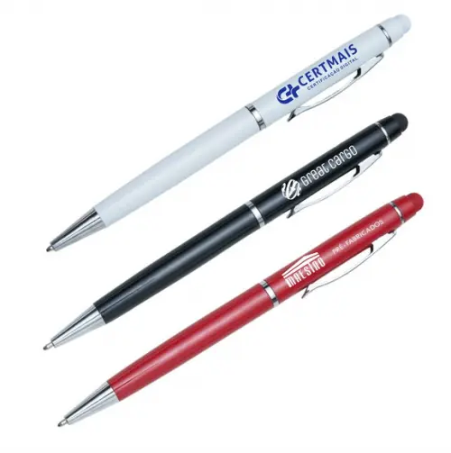 100 Canetas de Metal com Touch Personalizadas Mod Ca543