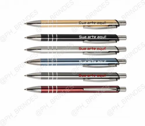 100 Canetas de Metal Personalizadas em Uma Cor Mod Ca8161