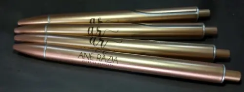 100 Canetas de Plásticas p/ Personalizar / sem Gravação