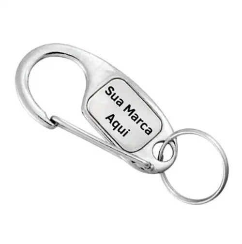 100 Chaveiros Mosquetao de Metal Personalizados Ch11