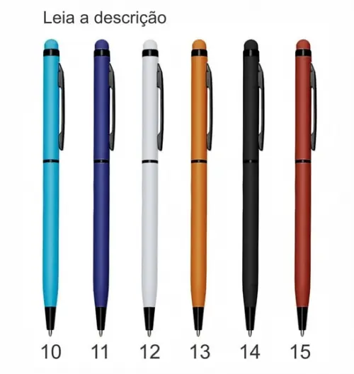 50 Canetas de Metal c/ Touch p/ Personalizar / sem Gravação