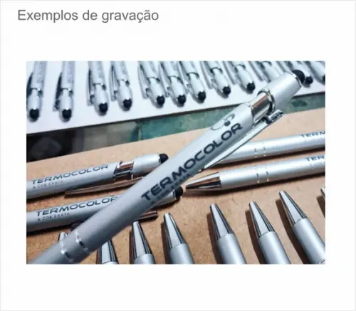 100 Canetas de Metal com Touch Personalizadas 1 Cor 5010/12