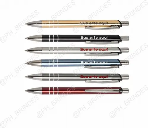 100 Canetas de Metal Personalizadas em Uma Cor Mod Ca8161
