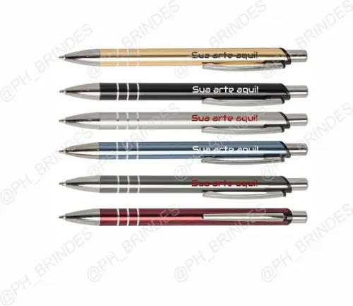 100 Canetas de Metal Personalizadas em Uma Cor Mod Ca8161
