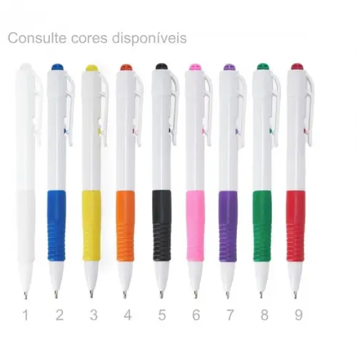100 Canetas Plásticas Personalizadas 14679