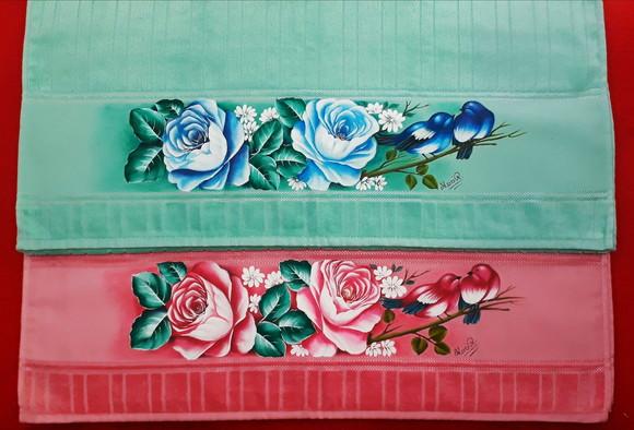 Kit de Toalha de Banho - Rosas e Pássaros