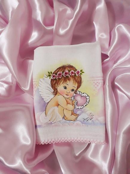 Fralda de Boca com Picueta FS - Rosa bb