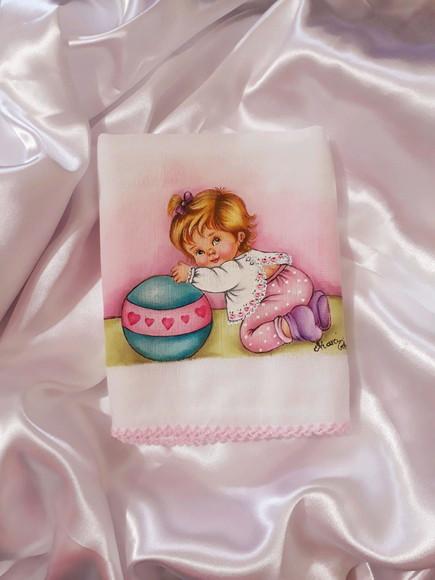 Fralda de Ombro com Picueta - Rosa bb