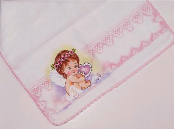 Kit Fralda de Boca e Ombro com Picueta - Rosa bb