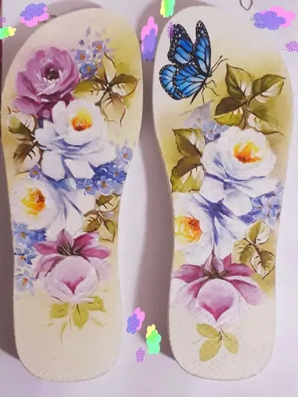 Chinelo Havaianas Decorado Pintado à Mão