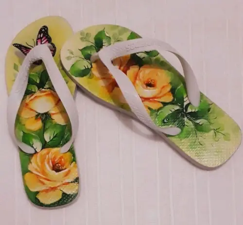 Chinelo Havaianas Decorado Pintado à Mão