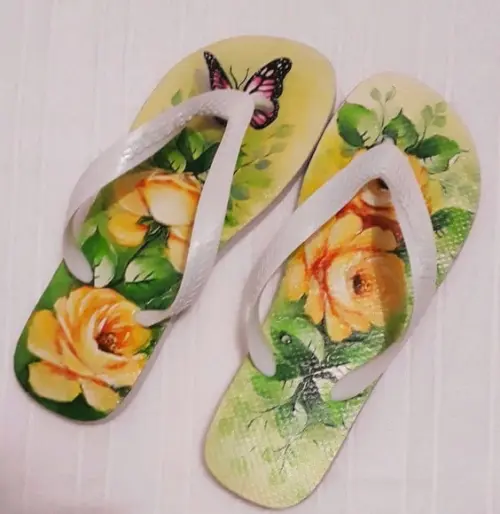 Chinelo Havaianas Decorado Pintado à Mão