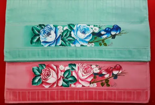Kit de Toalha de Banho - Rosas e Pássaros