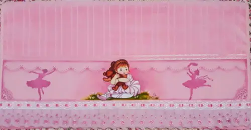 Toalha de Banho Infantil Personalizada Pintada à Mão - Bailarina