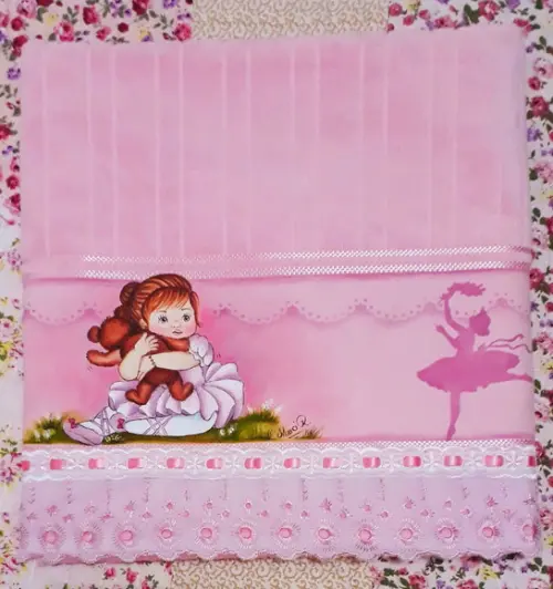 Toalha de Banho Infantil Personalizada Pintada à Mão - Bailarin