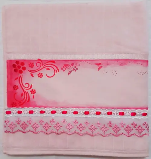 Toalha de Banho Infantil Pintada à Mão - Menina