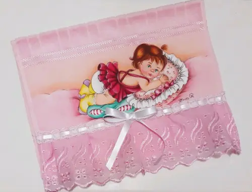 Toalha de Mão Escolar-Menina Dengosa
