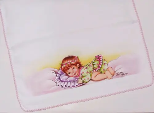 Fralda de Boca com Picueta FD - Rosa bb