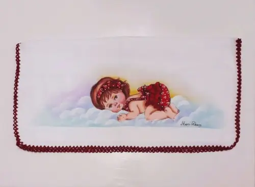 Fralda de Boca com Picueta FD - Vermelha